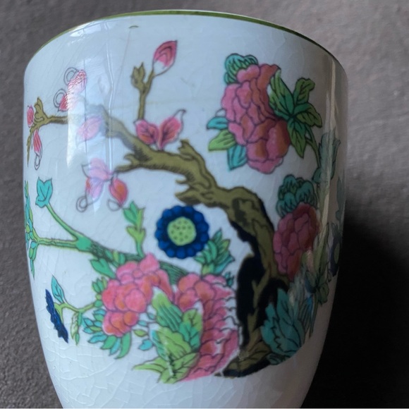 2 Vintage Maddock Royal Vitreous England 'Indian Tree' Gold Trim Double Egg Cups - Picture 4 of 6